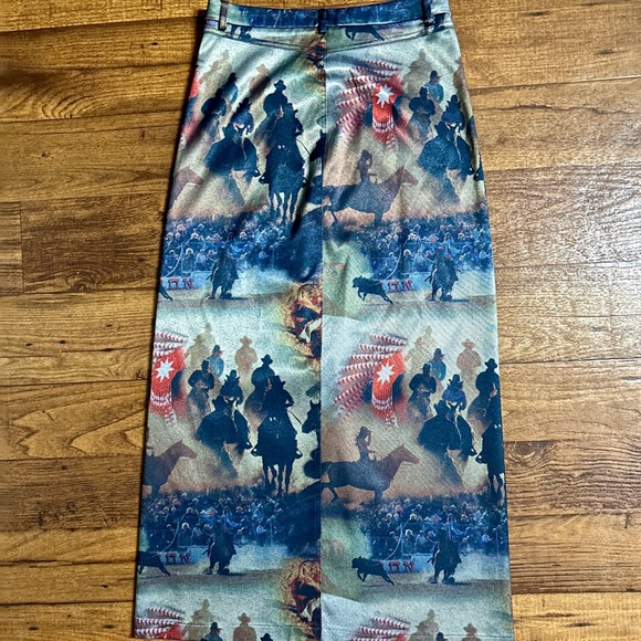 Equestrian Design • Small • Cowboy • Western • Indian • Blue/Black/ Red • Skirt - Picture 12 of 16
